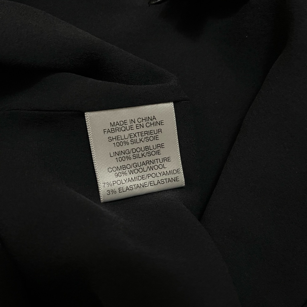Theory navy draped fully lined silk dress - Picture 7 of 8